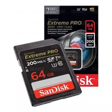 Cartão De Memória Sandisk Extreme Pro 64gb 200mb/s