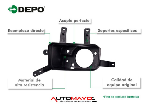 Base Para Faro Izquierda Depo Grand Cherokee 2014 - 2018 Foto 2