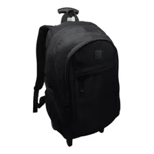 Mochila Carrinho Rodinhas Executiva Viagem Faculdade Cor Preto