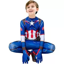 Disfraz De Capitán América Hombre Acero Disfraz Cosplay Hall