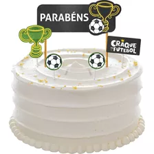 Topo - Topper - Decoração De Bolo - Festa Futebol