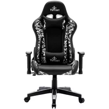 Silla Gamer Ergonomica Yeyian Ryuji Snow Camo Serie 2500 Color Negro