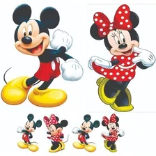  Display Mickey E Minnie Vermelha 2 De 70cm + 4 De Mesa (01)