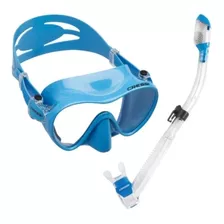 Combo Cressi Frameless/ Supernova Dry Snorkeling Y Buceo Color Azul