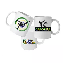 Kit Canecas Porcelana 350ml Estampas Capoeira Sublimação