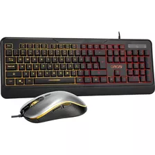 Combo Kit Teclado Y Mouse Retroiluminados Rgb 4 Niveles Dpi 