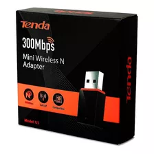 Tenda U3 Usb Wifi Mini 300mbps Color Negro