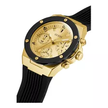 Reloj Guess Athena Dama Mujer Correa Resistente Agua Watch Color De La Correa Negro Color Del Bisel Negro Color Del Fondo Champagne