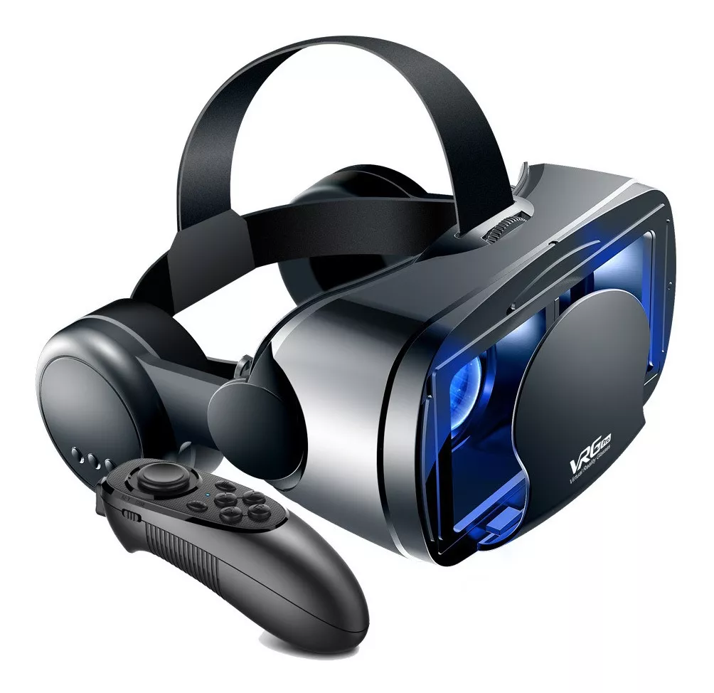 3d Vr Gafas Realidad Virtual Con Audífonos A Control Remoto