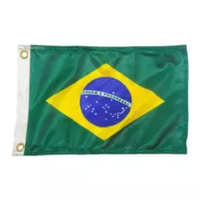 Bandeira Do Brasil Para Barcos Lanchas - Nautica 33 X 47 Cm