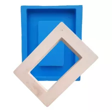 Forma Molde Silicone Moldura Tomada Gesso Cimento 4x2