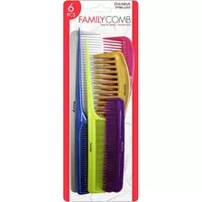  Donna 6 Pcs Family Combs Assorted 1pack, Ótimo Para Estilo 