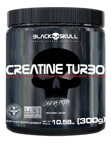 Suplemento Em  Pó Black Skull  Creatine Turbo Creatina Em Pote De 300g