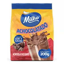 Achocolatado Em Pó Instantâneo Milko 200g C/ 60 Un