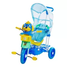 Triciclo Cachorro Multifuncional Bel Brink Capota 3 Em 1 Azul