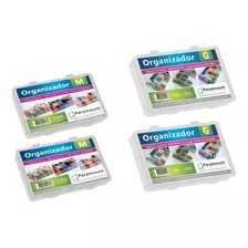 Kit Com 4 Box Organizador Tamanho G , M Compartimentos