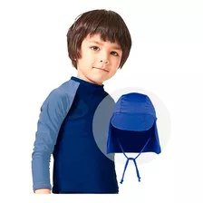 Conjunto Camiseta E Boné Infantil Proteção Solar Barata Top