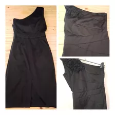 Vestido Negro De Raso 