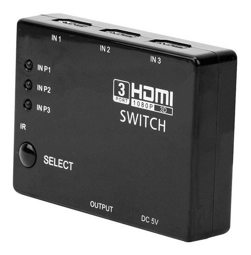 Chaveador Comutador Hdmi 3x1 Switch 4k 3d Uhd Full Hd