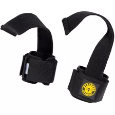 Straps Monster Par Academia Costas Punho Musculação Luva Cor Preto