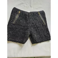 Short Elastizado Con Lentejuelas Talle S