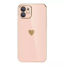 Estuche Funda De Colores Con Marco Dorado Para iPhone 14 