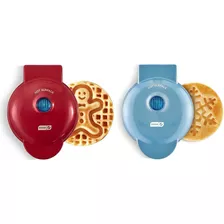 Dash Set De 2 Mini Wafleras Navidad Antiadherente Waffle