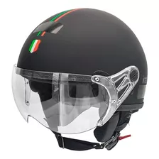 Capacete Moto Aberto Kraft Lançamento Italy Black Premium