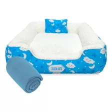 Caminha Pet Cachorro Gato 3pcs 60x60 Média Sherpa Zíper