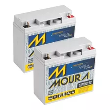  2baterias Moura De 12v 18ah Para Nobreaks, Telecomunicação