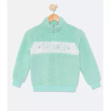 Casaco Infantil Feminino Sherpa Verde Menta 