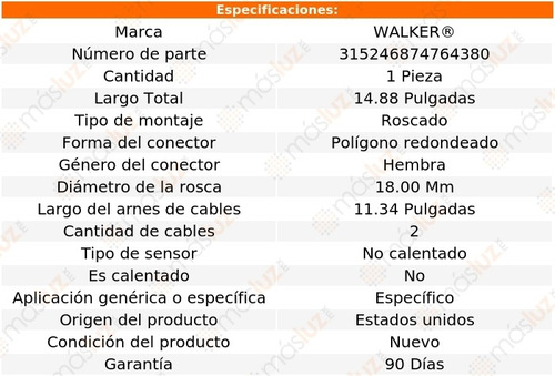 Sensor O2 Ox Izq/der Daewoo Lanos 1.6l 4 Cil 99/02 Walker Foto 6