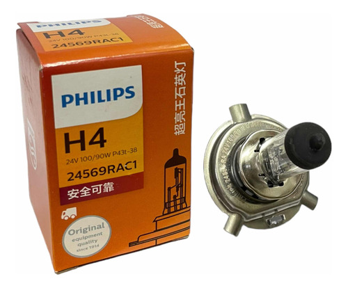 Foco Halgeno Philips Oem Camiones 24569 Rac1 H4 24v 100/90w Foto 3