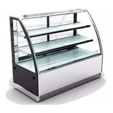 Vitrina Refrigerada Vidrio Curvo Hk Acero - 1.5 Mts