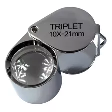 Lupa De Joyero Triplet Chrome De 10x 21mm Estuche De Cu...