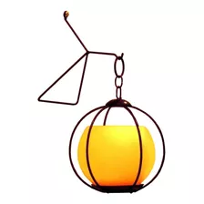 Lustre Gaiola Bola Luminária Parede Decoração Porta Vela