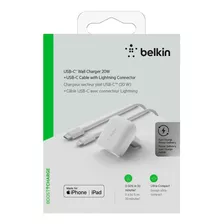 Cargador Completo Belkin 20w Usb-c @ iPhone 12 / Pro / Max 