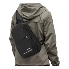 Seafew Mochila Bandolera Negra Para Hombres Y Mujeres, Mochi