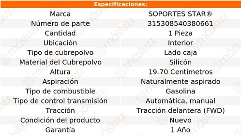 1) Cubre Polvo Lado Caja Int 206 1.6l 4 Cil 01/08 Foto 2