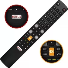 Controle P Tv Tcl Smart Com Botão Netflix Globoplay + Pilhas