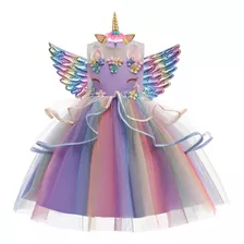 Fantasia Unicórnio Vestido Infantil Menina Criança Cosplay 