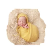 65 Cores Disponíveis - 3 Wrap + 3 Touca Newborn Manta Props
