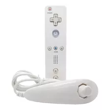 Control + Nunchuk Para Consolas Wii Genérico Color Negro Color Blanco