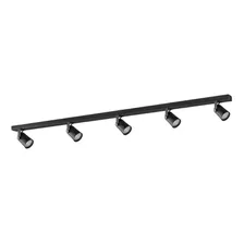 Aplique Techo O Pared Barral Riel 5 Luces Spot Dicroica Led 