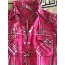 Camisa Talla S Fucsia Cuadrille