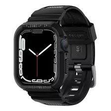 Case Y Correa Spigen Compatible Con Apple Watch 41mm Negro