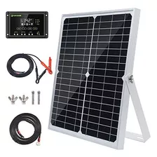 Tp-solar Kit De Panel Solar De 20 W Y 12 V, Cargador De Bate