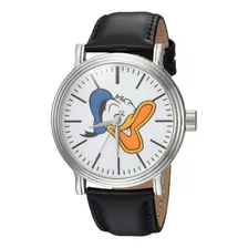 Reloj Hombre Disney Wds000338 Cuarzo Pulso Negro En Cuero