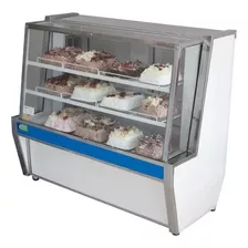 Vitrine Refrigerada Bolo Doces 1.00mt Rfg Mais Mesa Inox