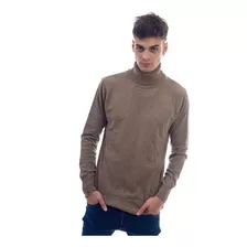 Polera Sweater Tejido Pullover Basico Cuello Alto Discobolo 